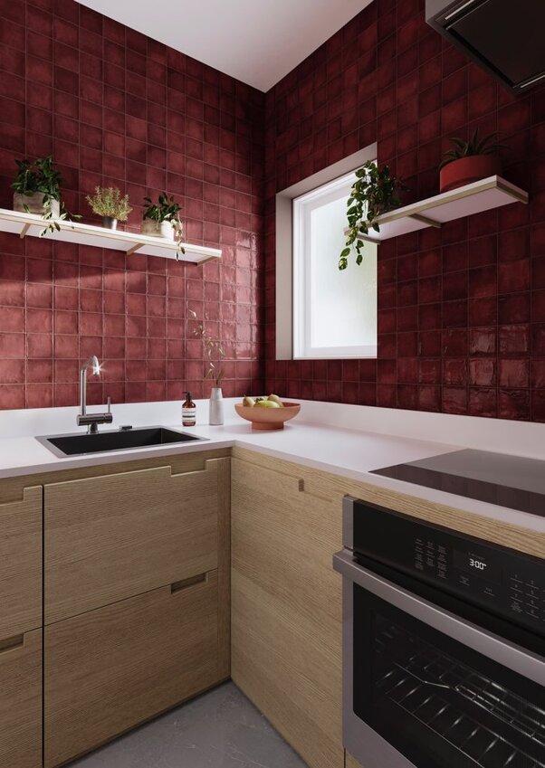 Deco Amaris Plus Burdeos 32x62,5 cm