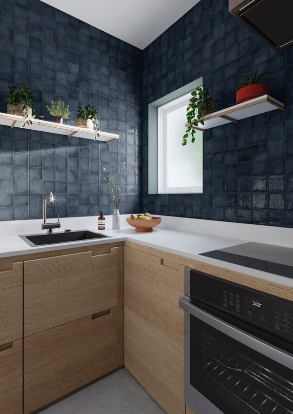 Deco Amaris Plus Navy 32x62,5 cm