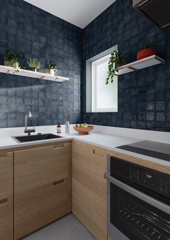 Deco Amaris Plus Navy 32x62,5 cm