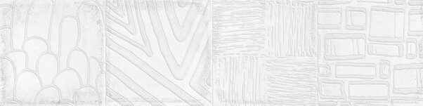 Decor Alchimia White 7,5x30 cm