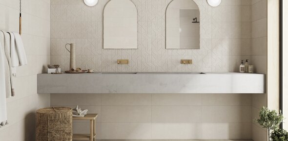 Gravel Geo Cream 25x75x0,87 cm