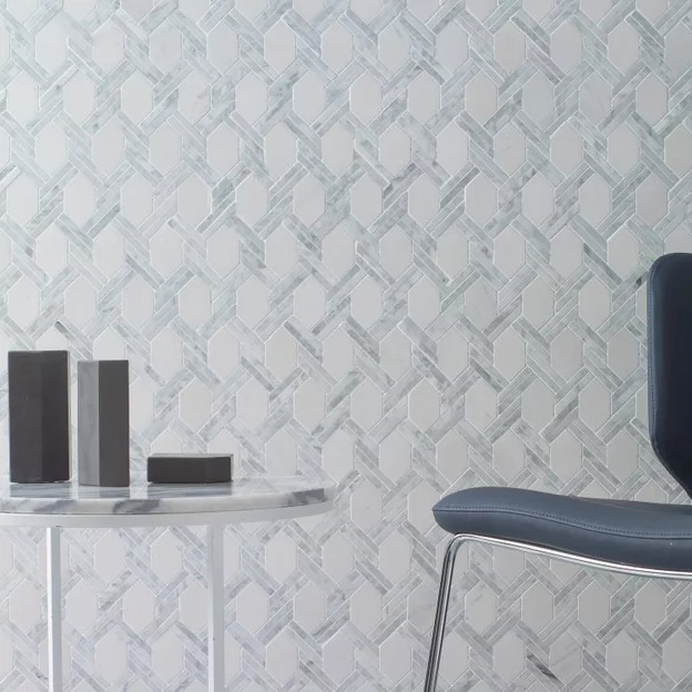 Kamenná mozaika Essential net Carrara