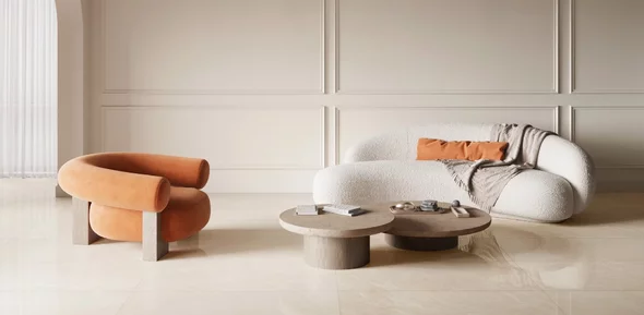 Livia Cream Lesk 120x120x0,9 cm