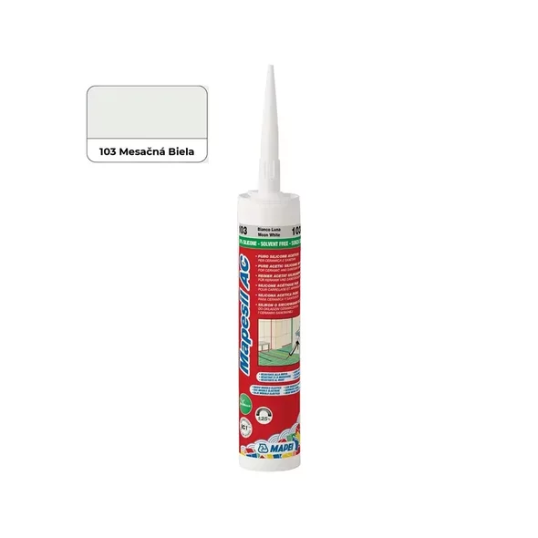 Mapei silikón Mapesil 310 ml, 103 mesačná biela