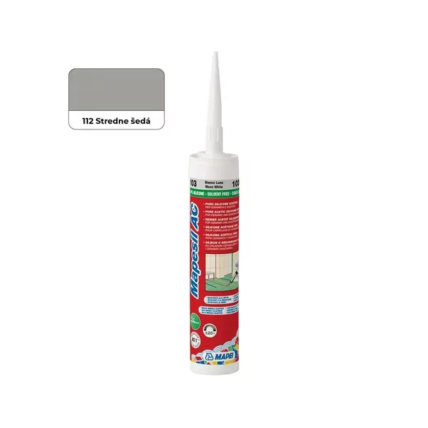 Mapei silikón Mapesil 310 ml, 112 stredne sivá