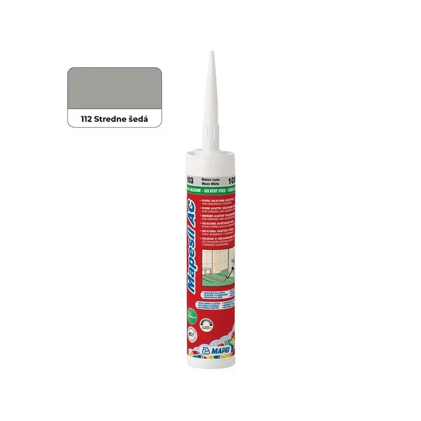 Mapei silikón Mapesil 310 ml, 112 stredne sivá
