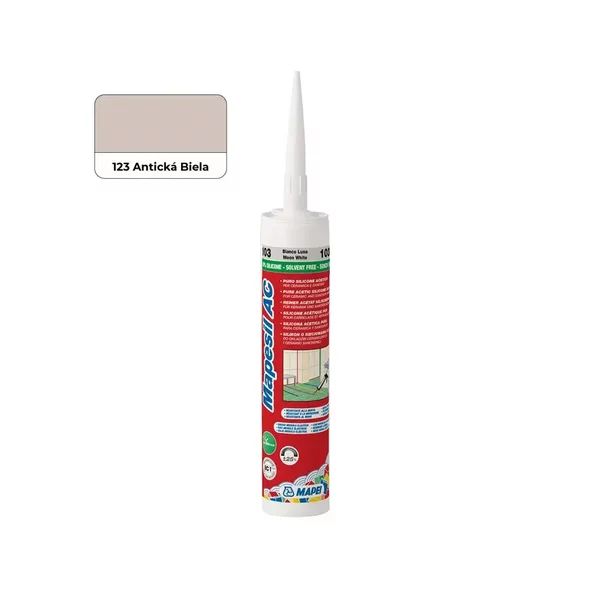 Mapei silikón Mapesil 310 ml, 123 antická biela