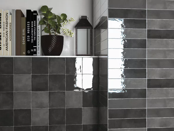 Moos Anthracite Brillo 13x13 cm