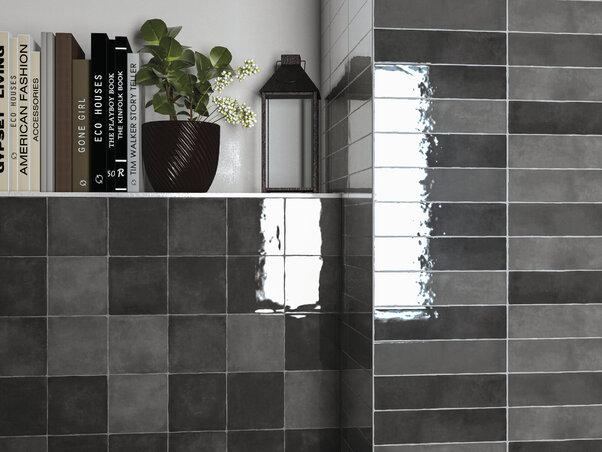 Moos Anthracite Brillo 13x13 cm