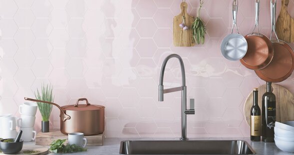 Obklad Bondi Hexagon Pink 11x12,5 cm