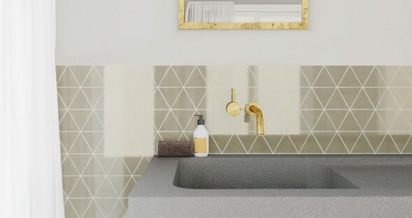 Obklad Bondi Triangle Grey 11,5x13 cm