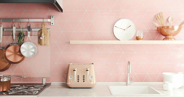 Obklad Bondi Triangle Pink 11,5x13 cm