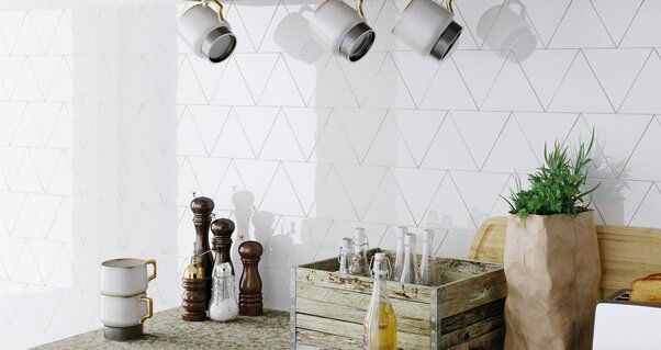 Obklad Bondi Triangle White 11,5x13 cm