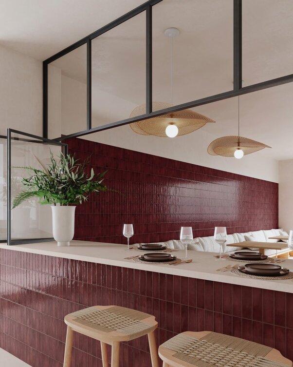 Obklad Deco Artis Plus Burdeos 32×62,5 cm