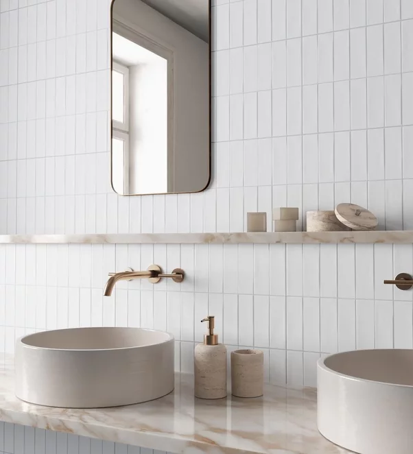 Obklad Deco Biscuit White 32×62,5 cm