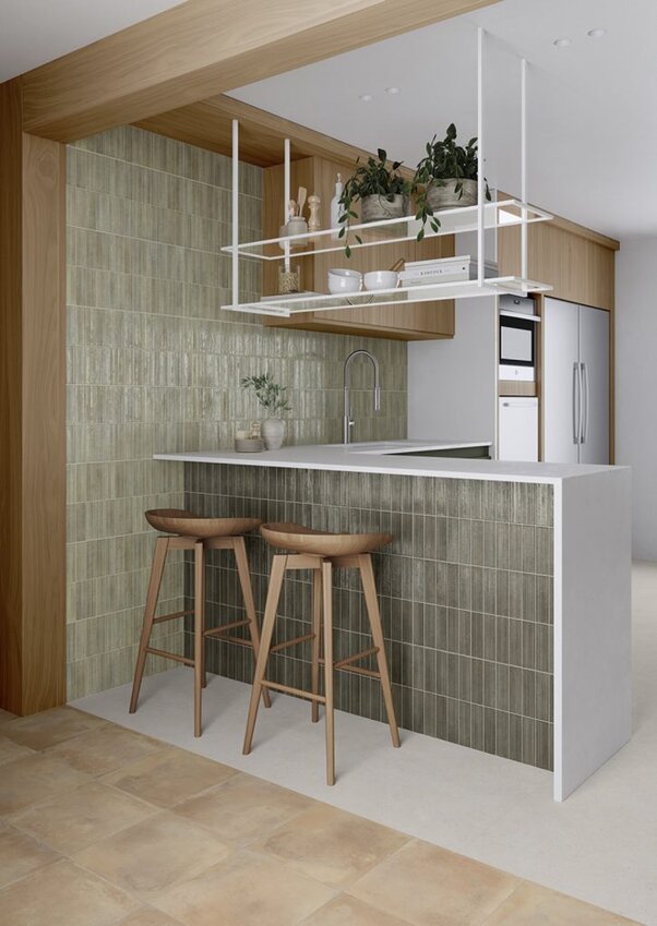 Obklad Deco Kirei Olive 32x62,5x0,9 cm