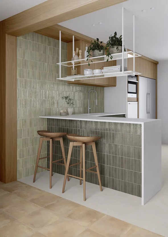 Obklad Deco Kirei Olive 32x62,5x0,9 cm