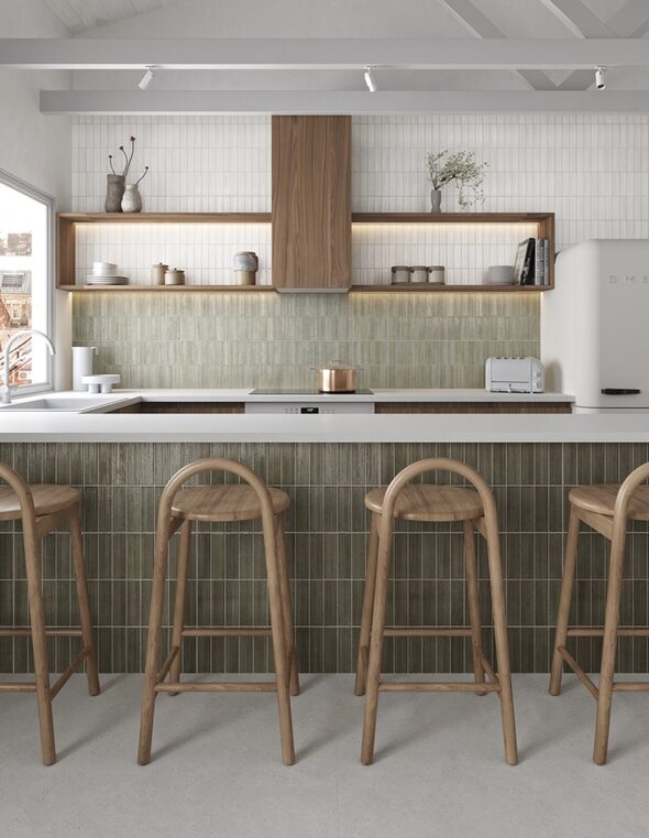 Obklad Deco Kirei Olive 32x62,5x0,9 cm