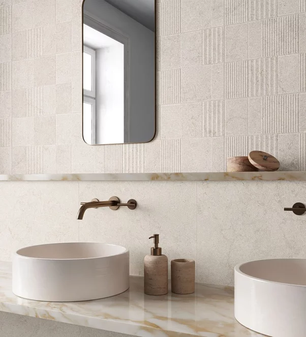 Obklad Deco Limestone Almond 32×62,5 cm