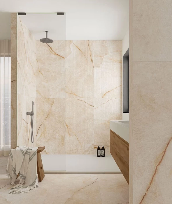 Obklad Deco Nuvola Gold 59,1x119,1 cm