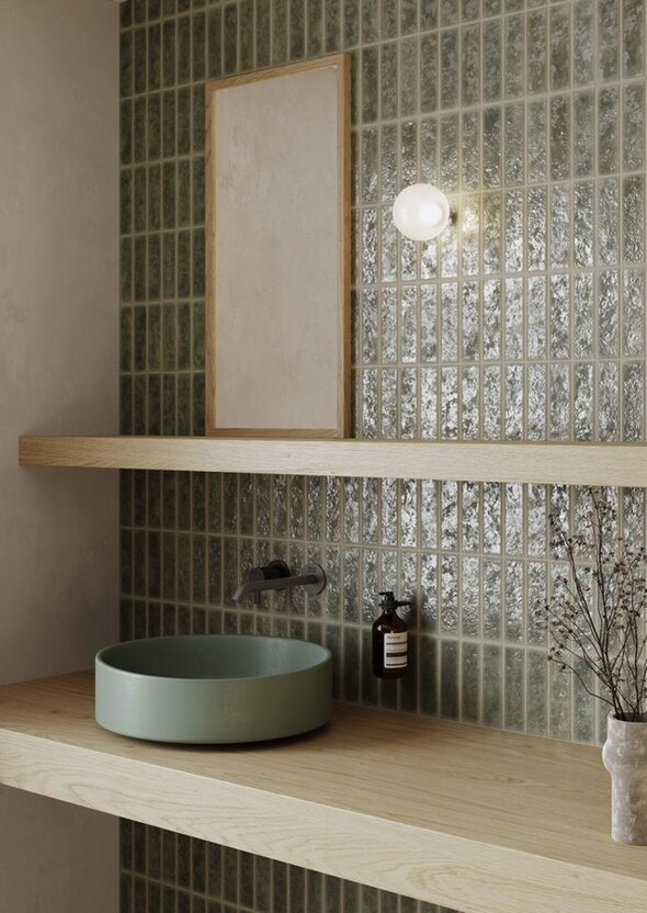 Obklad Deco River Green 32x62,5x0,9 cm