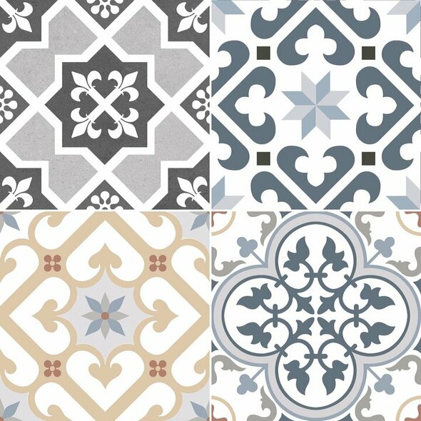 Obklad / Dlažba Origin Mix 45x45 cm (pre-cut 22,5x22,5 cm)