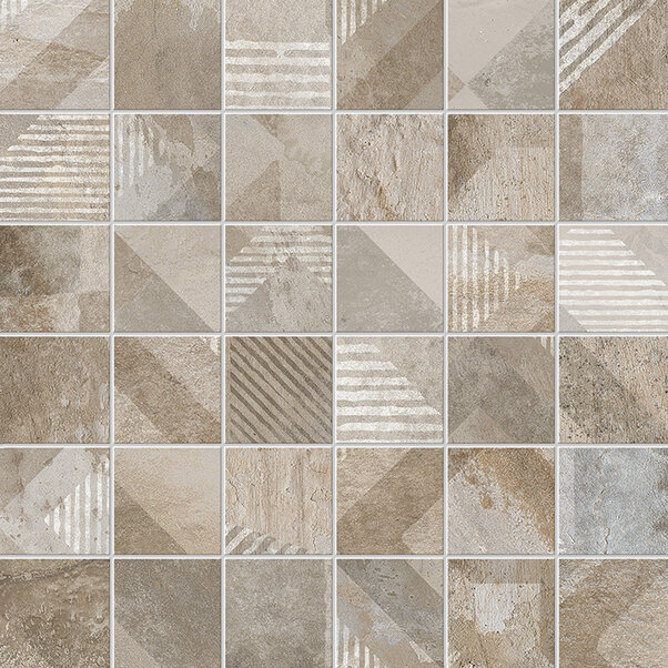 Obklad Mosaico Deco Brooklyn Greige 30 x 30 cm