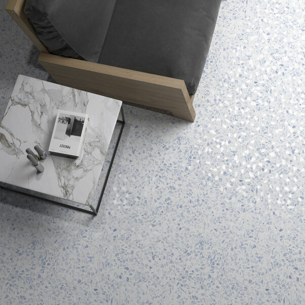 Riazza Hexagon Blue 23,2x26,7 cm