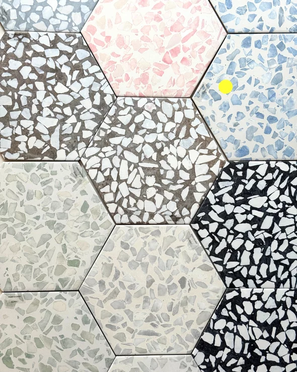 Riazza Hexagon Blue 23,2x26,7 cm