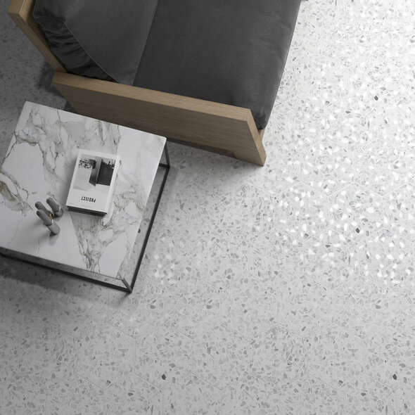 Riazza Hexagon Gray 23,2x26,7 cm