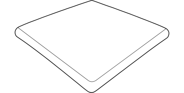 Rohový schod Petra Beige oblý protišmykový