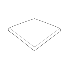 Rohový schod Urban Blanco oblý protišmykový