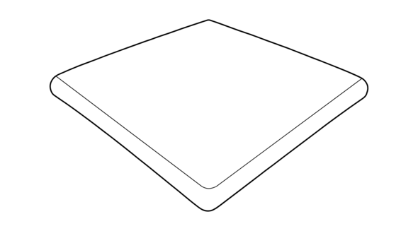 Rohový schod Urban Caoba oblý protišmykový