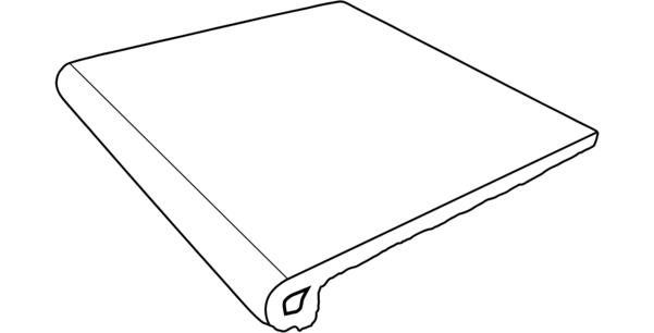 Schod Petra Beige oblý protišmykový 30 cm