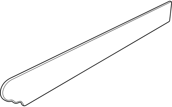 Schodová krytka Cronos Blanco oblá ľavá