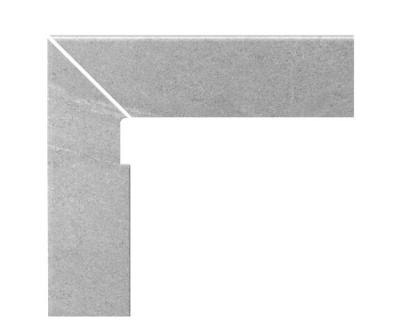 Schodový sokel Materia Gris hranatý pravý