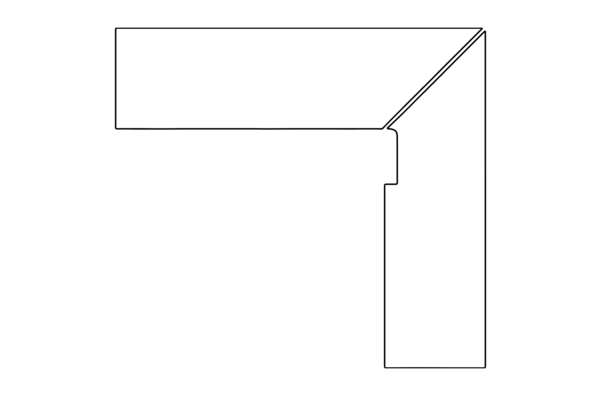 Schodový sokel Ordesa Beige hranatý pravý