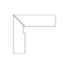 Schodový sokel Ordesa Marrón hranatý ľavý