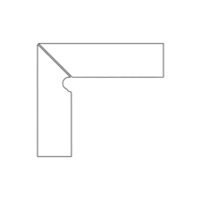 Schodový sokel Ordesa Marrón oblý ľavý