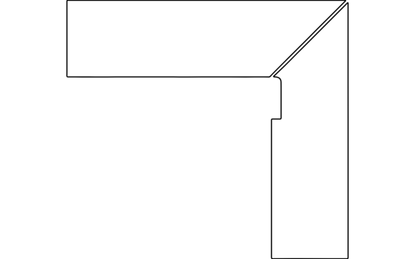 Schodový sokel Pulpis hranatý pravý