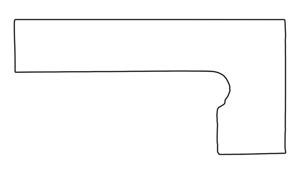 Schodový sokel Tatra Beige oblý pravý