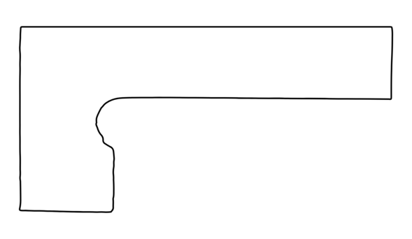 Schodový sokel Tatra Rojo oblý ľavý