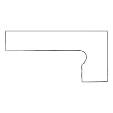 Schodový sokel Tatra Rojo oblý pravý