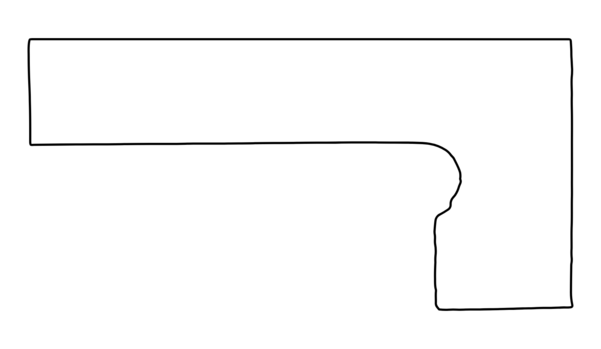 Schodový sokel Tatra Rojo oblý pravý