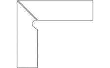 Schodový sokel Tibet Blanco oblý ľavý