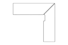 Schodový sokel Urban Beige hranatý pravý