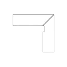 Schodový sokel Urban Blanco hranatý pravý