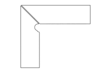 Schodový sokel Urban Blanco oblý ľavý