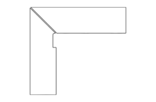 Schodový sokel Urban Grafito hranatý ľavý