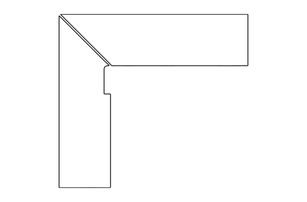 Schodový sokel Urban Gris hranatý ľavý